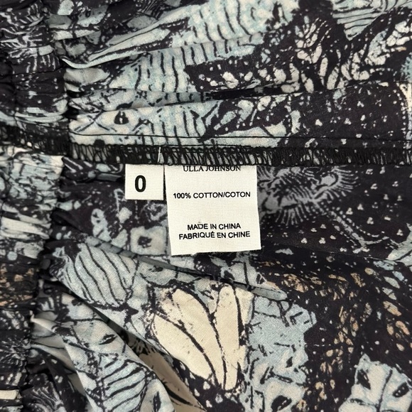 NWOT Ulla Johnson Puff-Sleeve Peplum Evita Floral Top - Picture 7 of 7